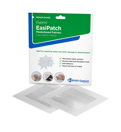 Gyproc Aluminium & fibreglass Self-adhesive Plasterboard Repair patch Pack of 2 (W)150mm