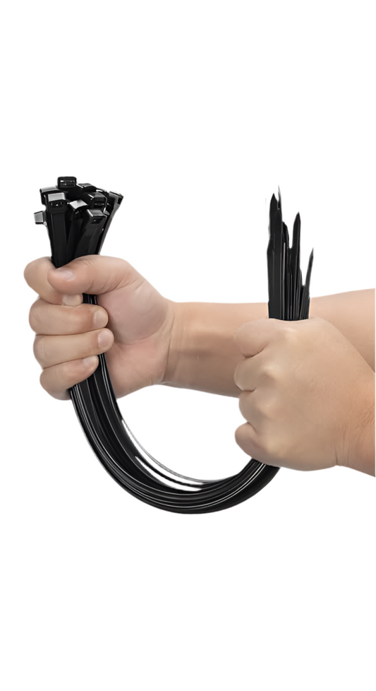 998) 100 PCS Black Cable Ties Heavy Duty, 400mm x 9mm Long with 80 KGS Ultra Strong Tensile Strength, Large UV Resistant Cable Ties Extra Long