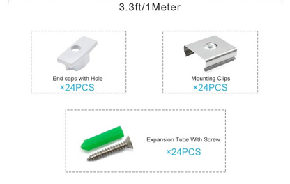 7) LED STRIP- ALUMINIUM PROFILE 1M