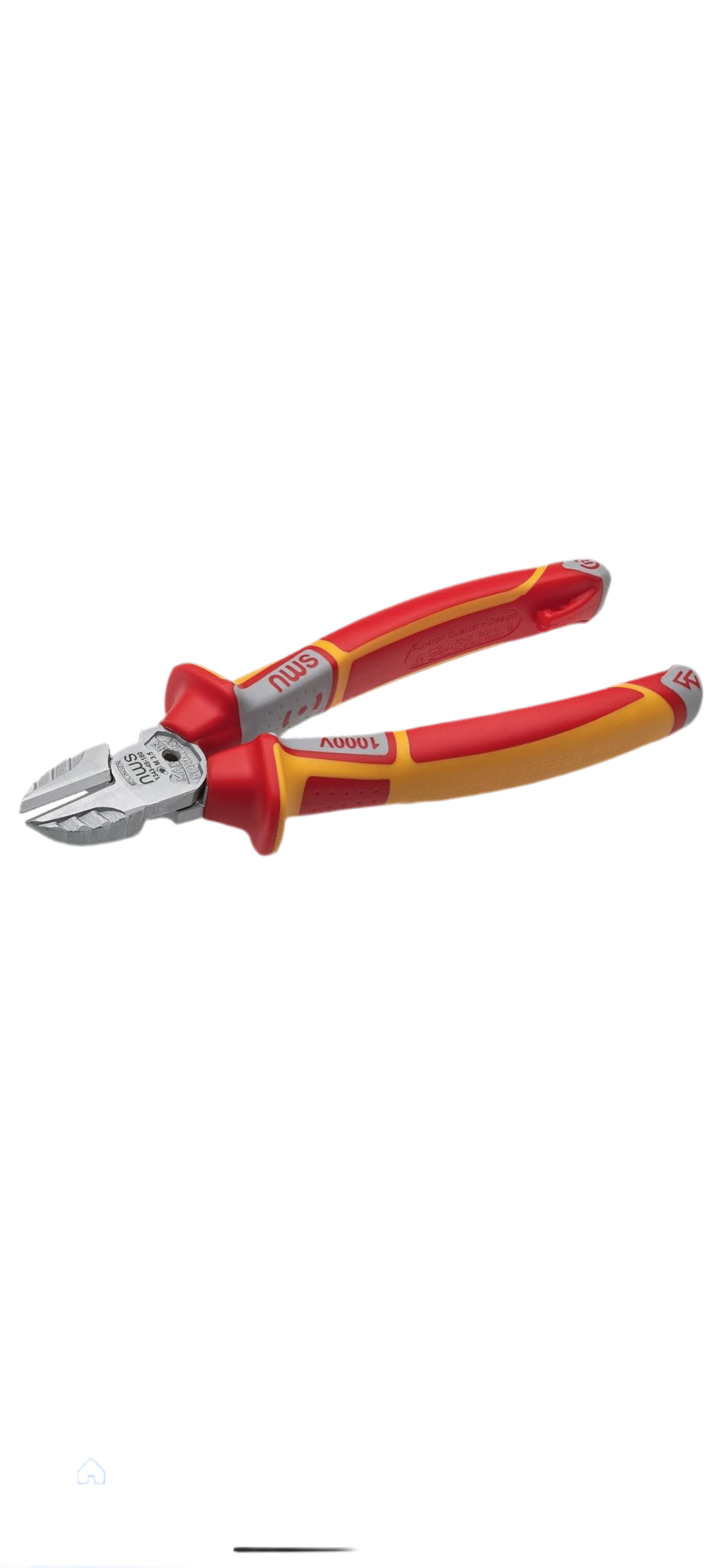 VDE Side Cutter, Red/Yellow, 160 mm