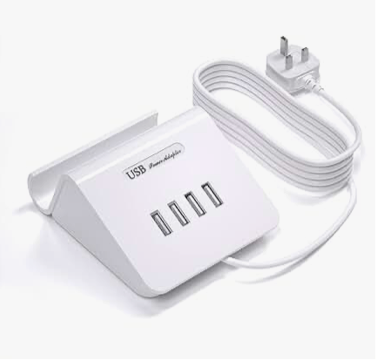 999) Qurzou USB Charging Station 25W USB Fast Charger Plug,Multi USB Wall Charger for iPhone 15/14/13/12,Samsung Galaxy S23/S22/S21,Android etc (white 25W)