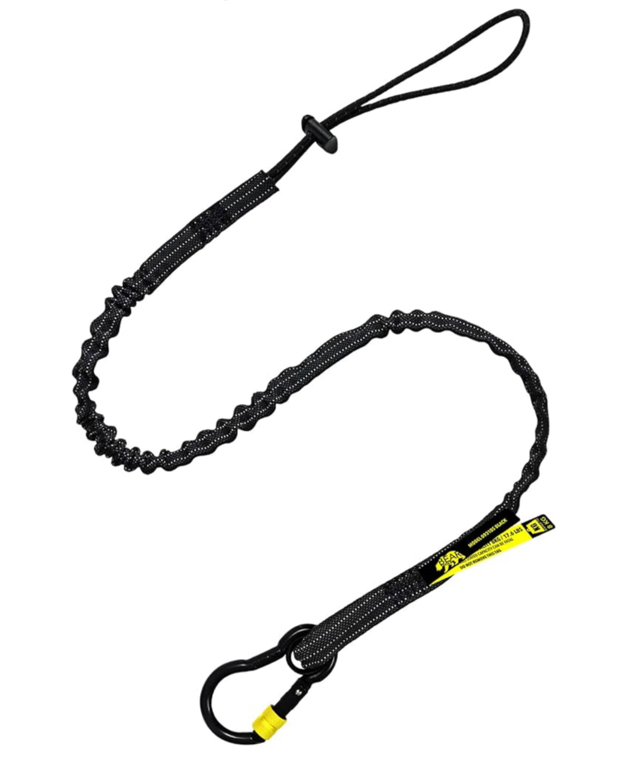 Black Screw Lock with Pin Safety Lanyard With Screw Lock Carabiner Top Weight Limited 8KG / 17.6lb Fall Restraint  (Drills)