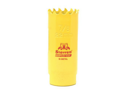 01A) 25mm Starrett FCH Fastcut Bi Metal Holesaw