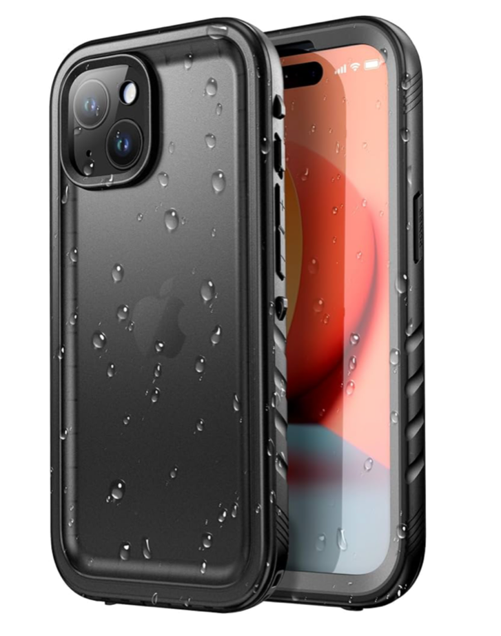 IPHONE 15 SHOCKPROOF & WATERPROOF - Heavy Duty Front and Back Cover [Built in Screen/Camera Protector] 360 Full Body Protective [Dustproof][IP68 Underwater] Military Bumper-6.1" Black