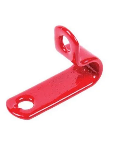 998) FP CABLE P CLIP LSF COATED RED ( PACK OF 50 )