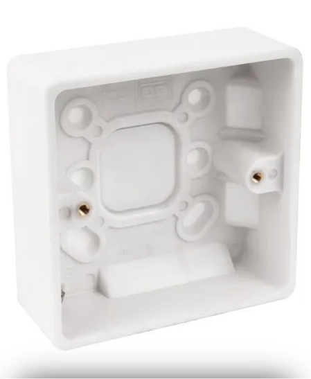 00) (Best Seller this month) 1Gang 32mm Surface Patrice box   - White