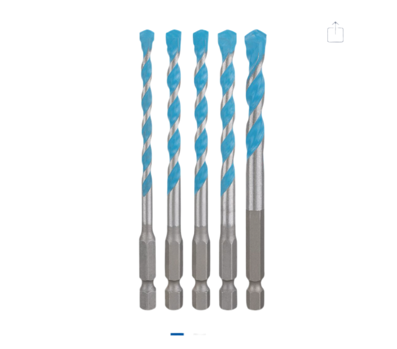 Bosch Expert Hex Shank Multi-Material Drill Bits 5 Piece Set (4-5-6-6-8mm)