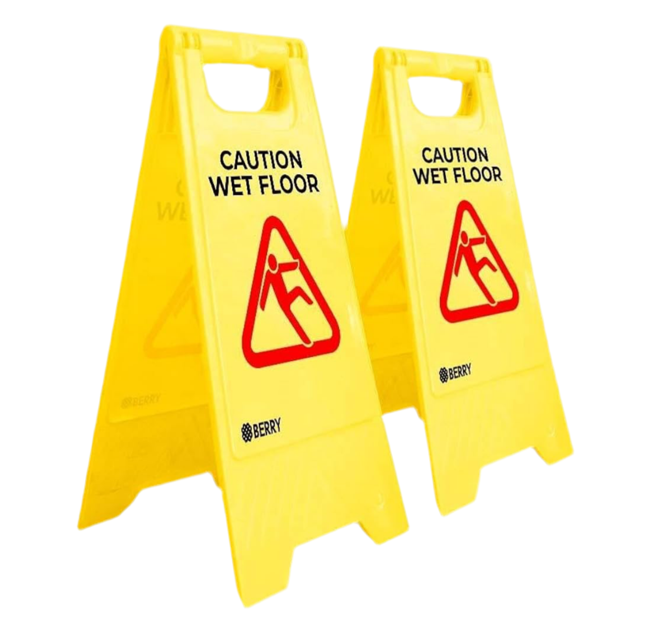 998) Durable Foldable Yellow A-Frame Safety Warning Sign, Ideal for Slippery Surfaces in Restaurants, Offices, and Public Areas - High Visibility Sign