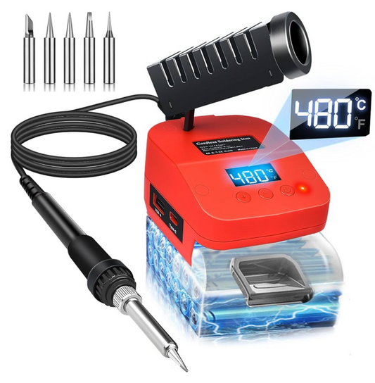 999) Cordless Soldering Iron (compatible with Milwaukee M18 18V Battery Fast Heating,Electric Digital Soldering Station with USB&Type C Charge Ports,Portable Adjustable Solder Iron kit