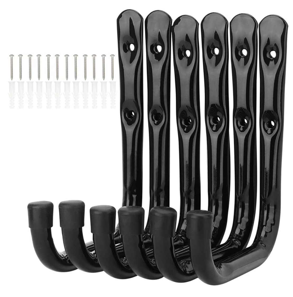 Storage Ladder Hooks, 6 Pack Heavy Duty Wall Mount Utility Hanger Organizer