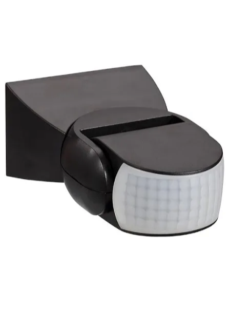 008) DION - Black Adjustable wall mounted PIR (Movement sensor)