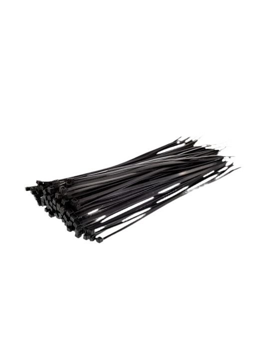 92) BLACK CABLE TIES 200mm X100