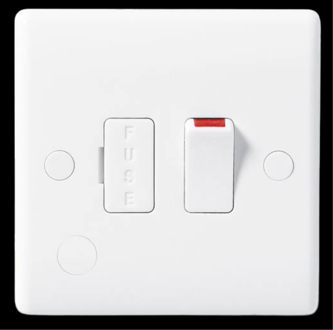 7) BG NEXUS 1G SWITCHED FUSED SPUR with FLEX OUTLET WHITE (BG 853)