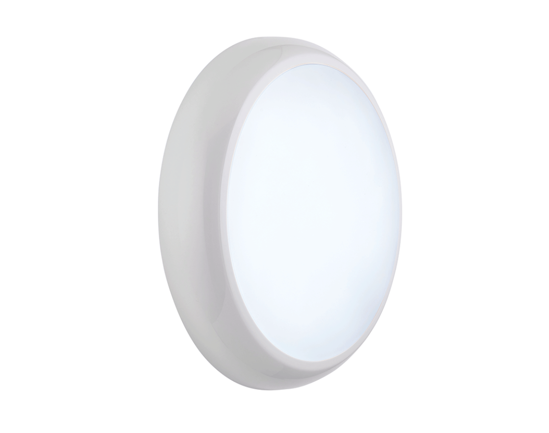 2) HEROPRO IP65 TRI WATTAGE LED CCT MICROWAVE SENSOR BULKHEAD - 3000k/4000k/6000k