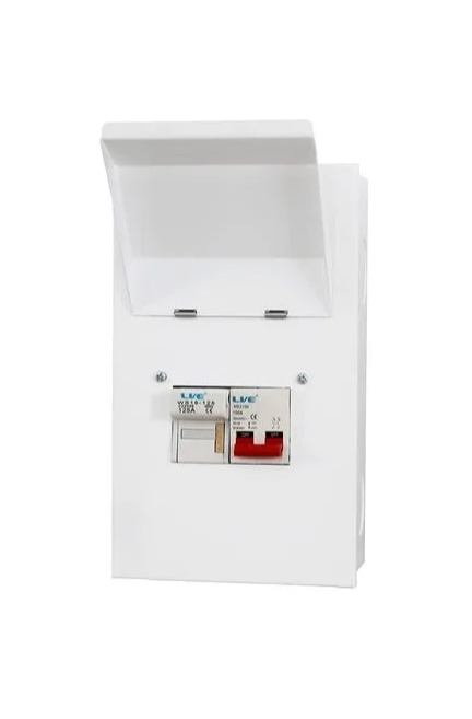 003) LIVE - Metal 125A Isolator with 3 FUSE sizes (60-80-100amp)