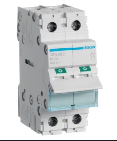 21) HAGER 100a DP Main Switch