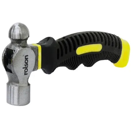 02) Rolson 8oz Stubby Ball Hammer - Mini Hammer - ‎6.8inch Length