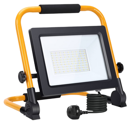 998) Work Light, Aigostar 50W Floodlight with 5.9ft Cord & Plug, IP65 Waterproof LED Work Light, 6500K Cool White