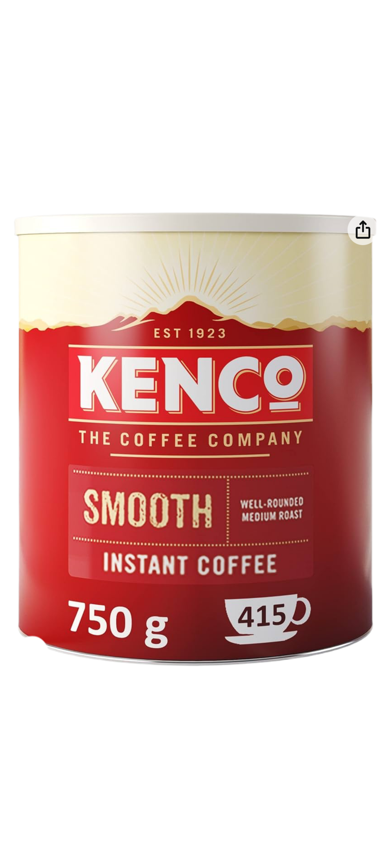 998) SITE SETUP - KENCO Smooth Instant Coffee - 1 x 750g Tin