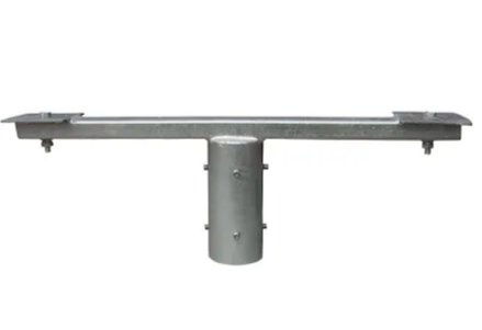 TWIN MOUNTED LAMPOST FLOODLIGHT BRACKET GALVANISED FINISH