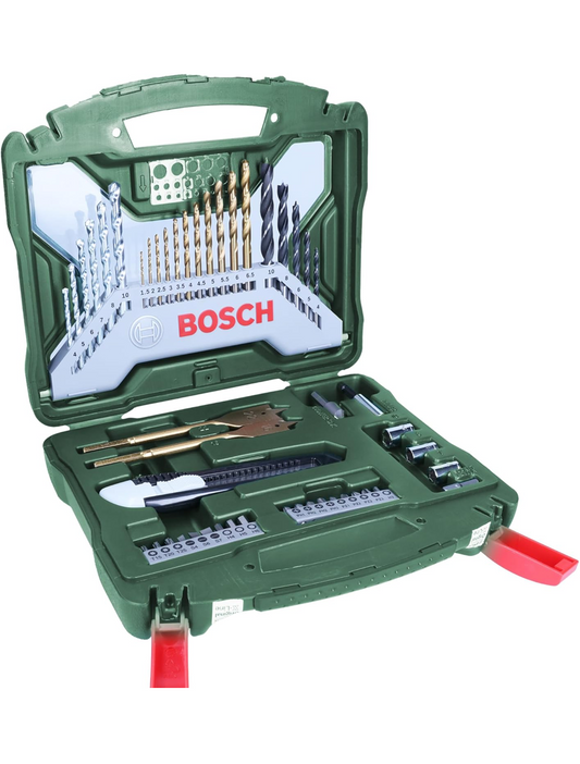 Bosch 50-Pieces X-Line Titanium Drill and Screwdriver Bit Set (for Wood, Masonry and Metal, Accessories Drills)